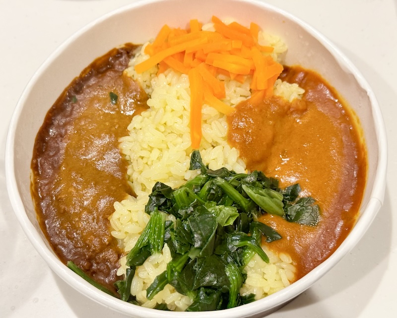 2種盛りキーマ&トマトカレー 加熱後